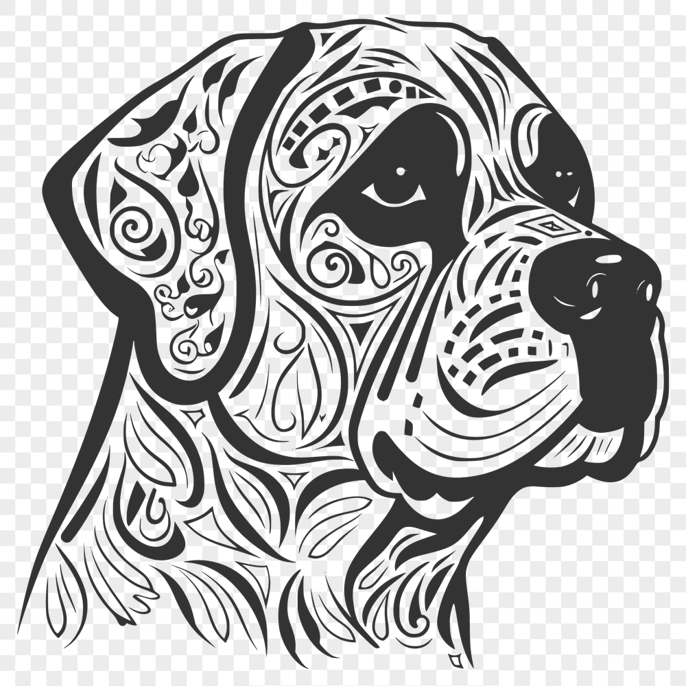 Free Ornate Dog Vector Art