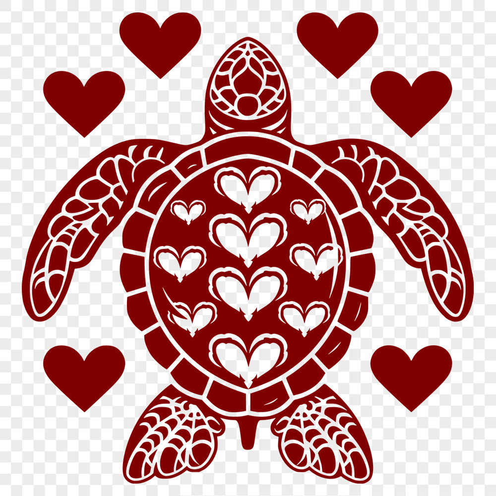 Free Unique Sea Turtle Stencil