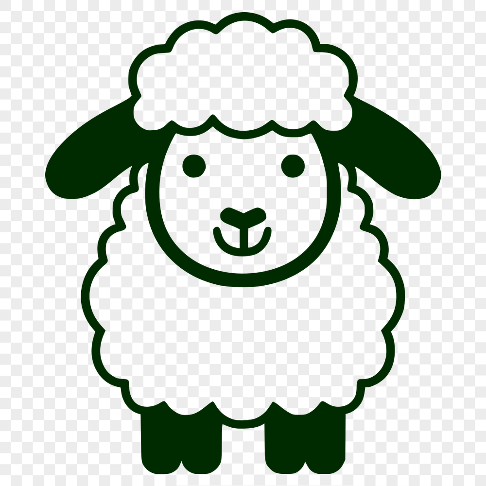 Creative Sheep Simple Line Drawing