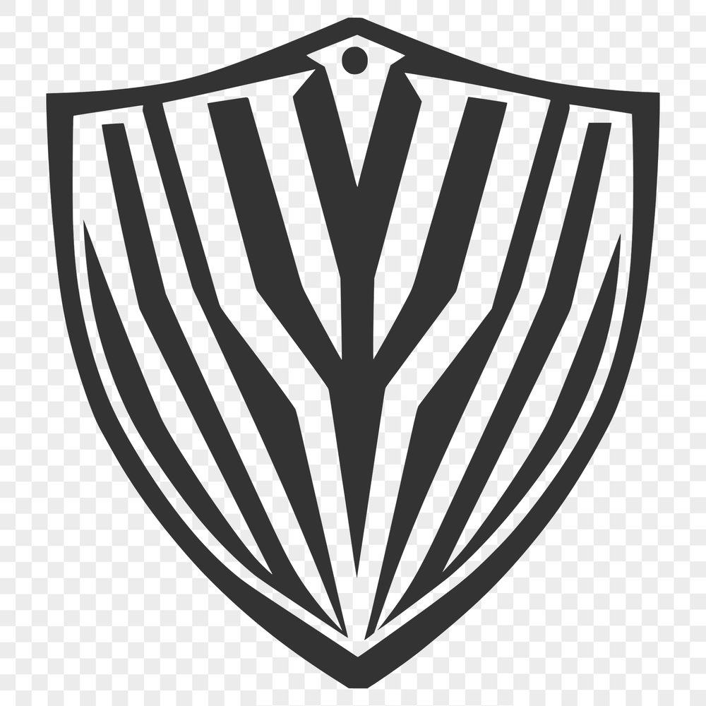 Vector Shield Design for Creative Projects A metallic shield with a simple design, ideal for vector graphics projects.