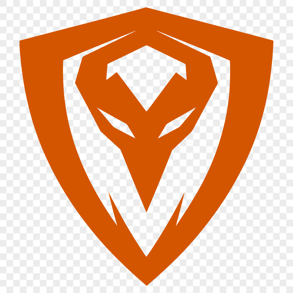 Geometric Shield Design with Bold Lines and Shapes - Vector Art A geometric design of a protective shield with bold lines and shapes.