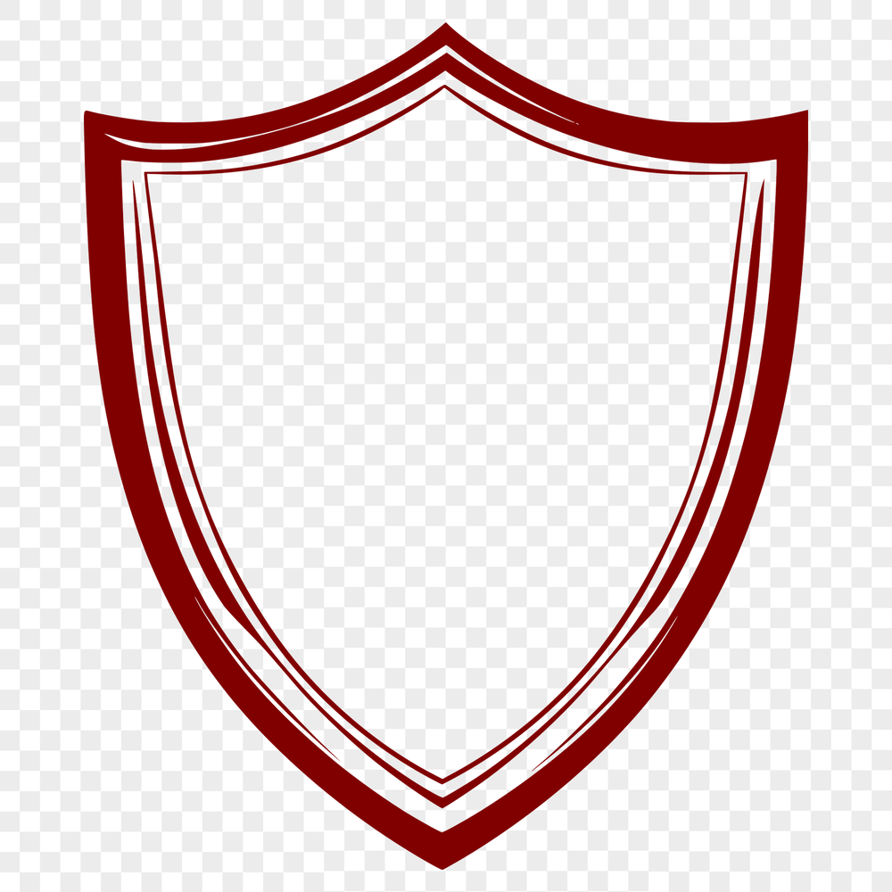 Decorative Rounded Shield Clip Art for Cricut and Laser Cutters A decorative shield with a rounded shape and protective features.