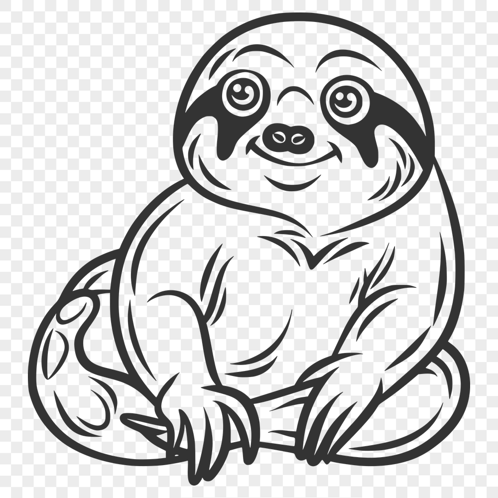 Stunning Sloth Clipart