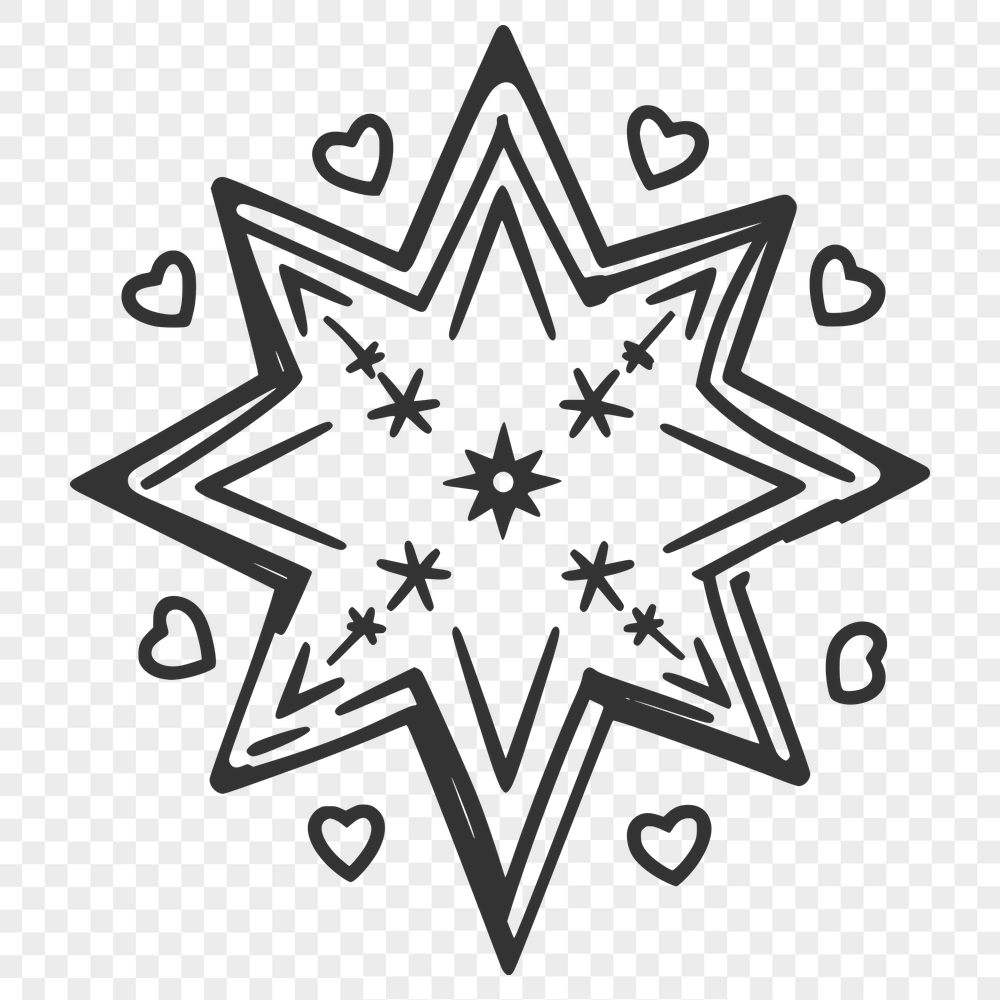 Creative Star Printable Image - Free PDF Download