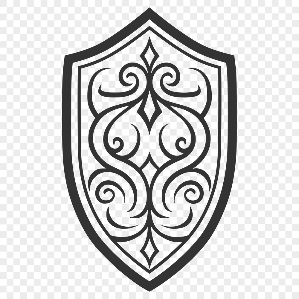 Minimalist Shield Vector Art for Digital Projects A protective shield designed with clean lines and minimalist style, ideal for digital art projects.