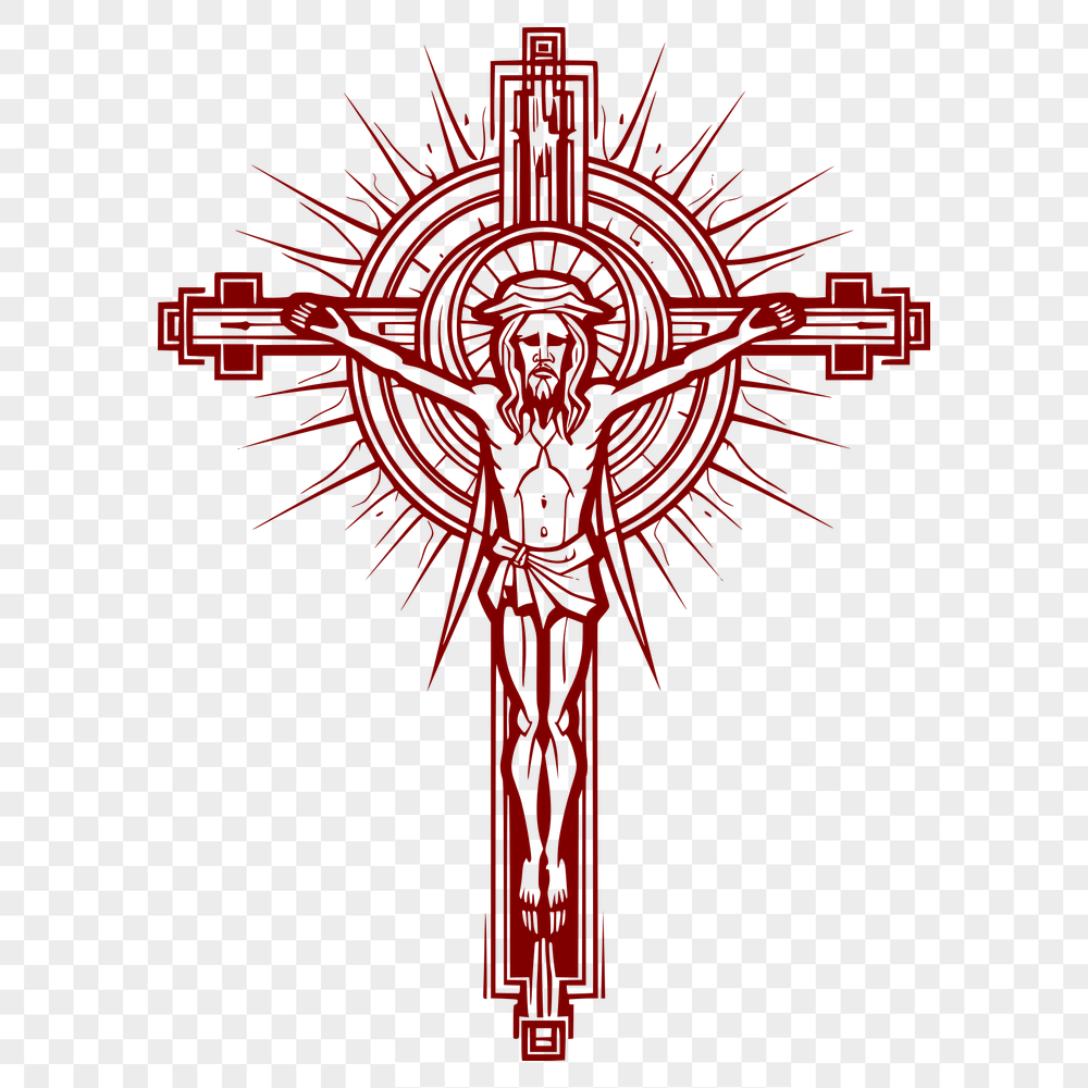 Free Beautiful Crucifix Vector Drawing