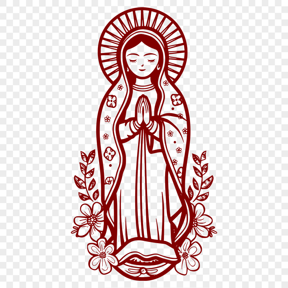 Unique Virgin Mary Illustration