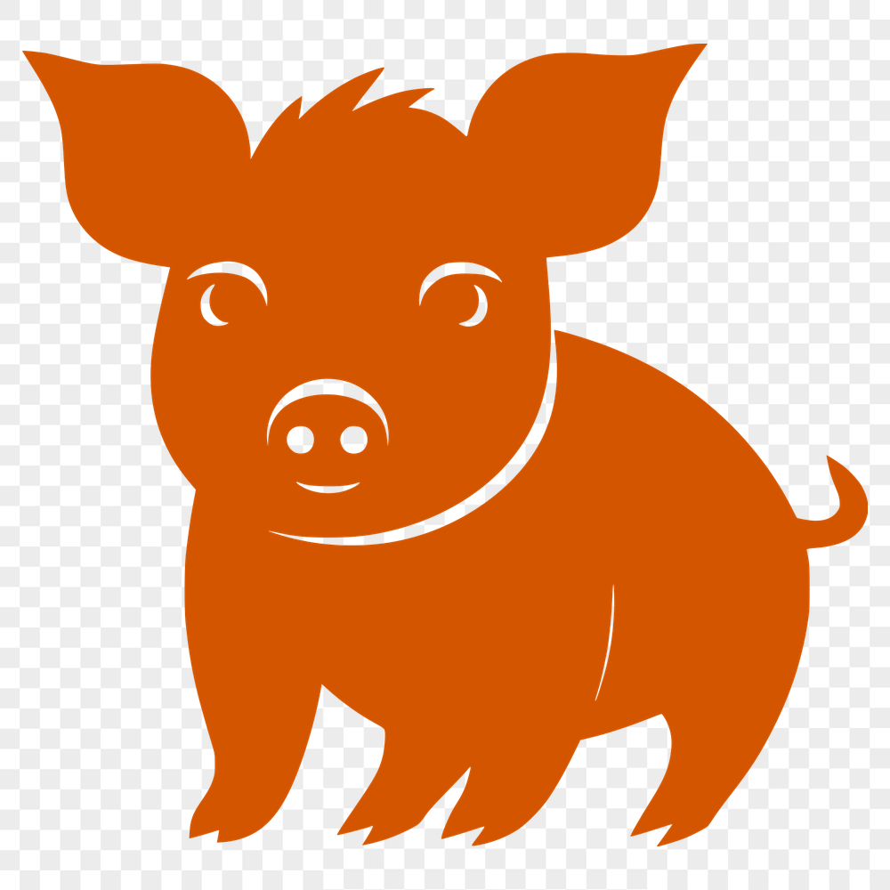 Artistic Piglet Vector Art