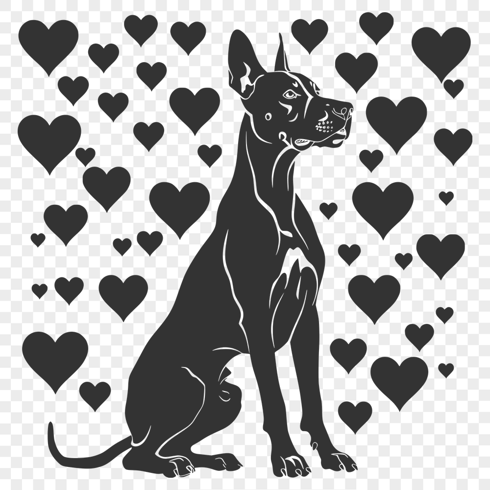 Artistic Great Dane Vector Art