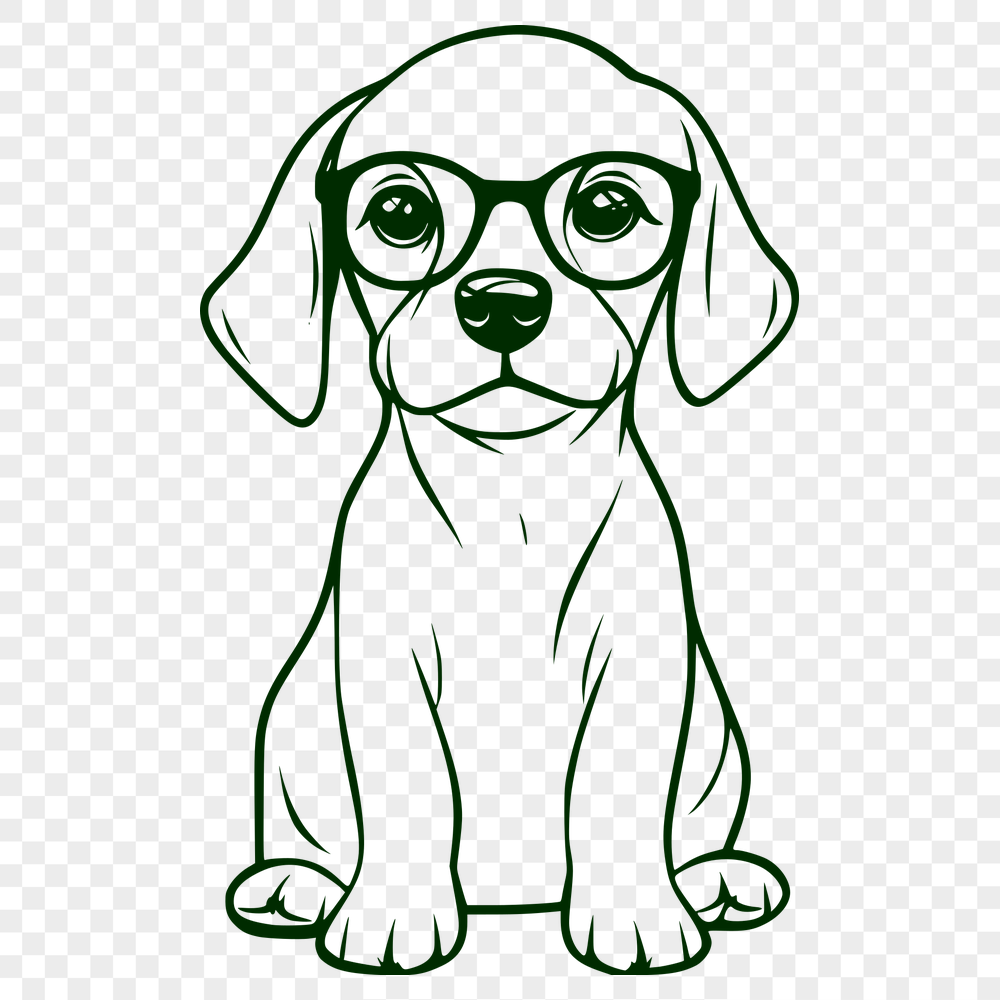 Unique Puppy Printable Image DXF - Free Download