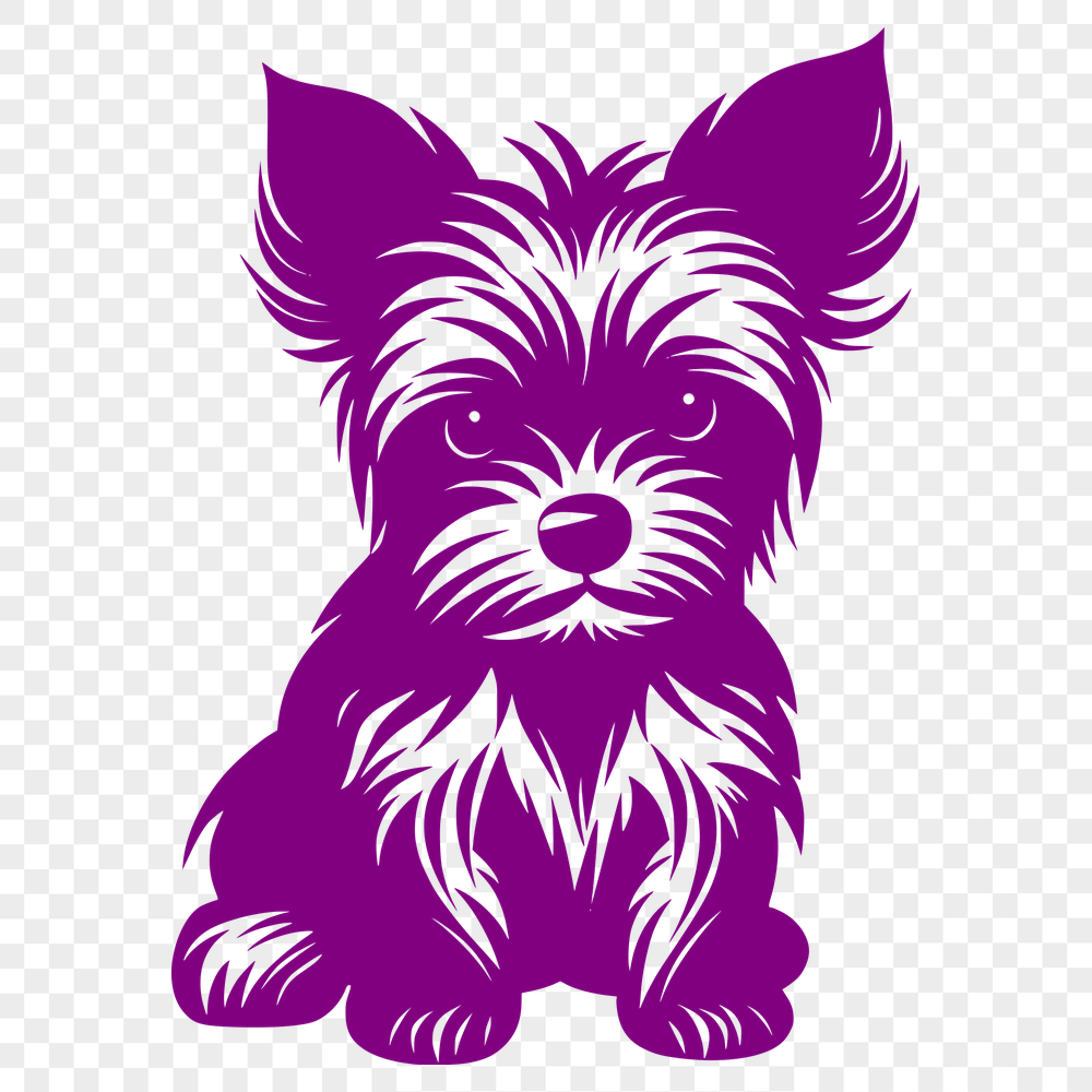 Sitting Yorkshire Terrier Clipart