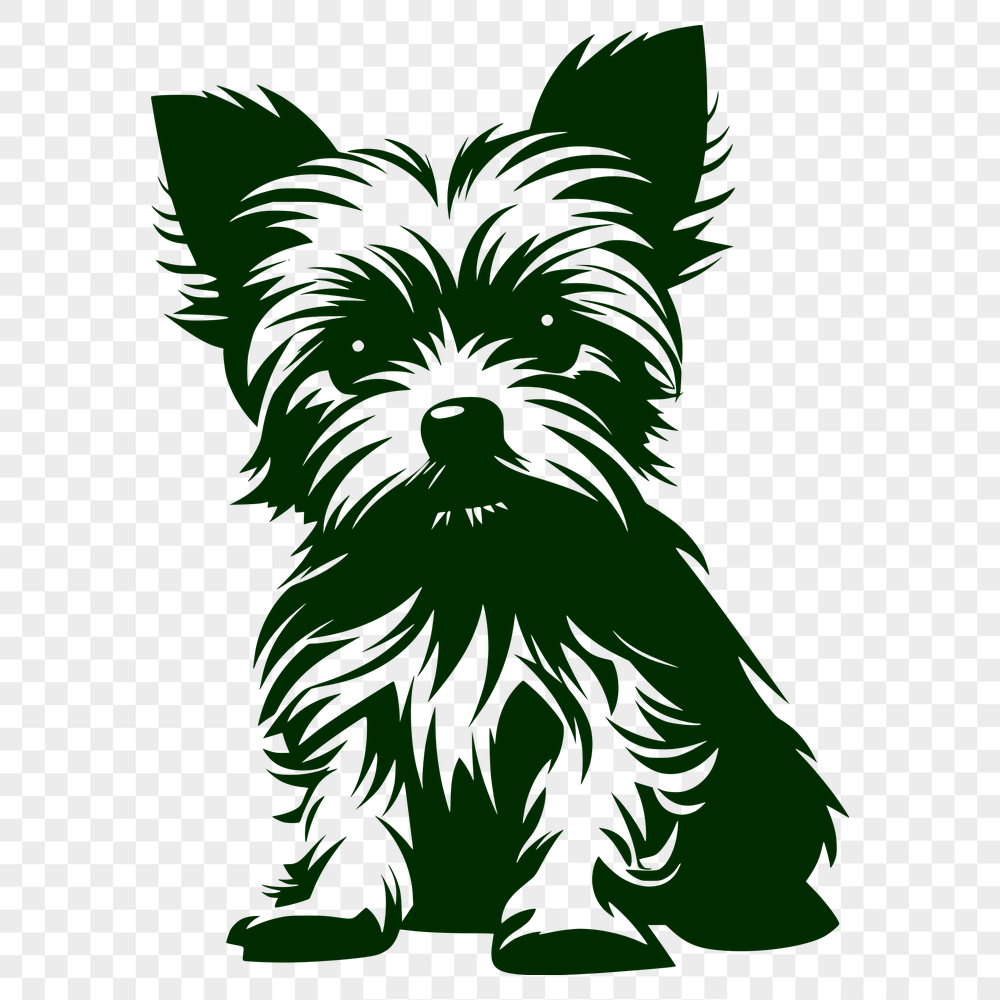 Free Sitting Yorkshire Terrier Design