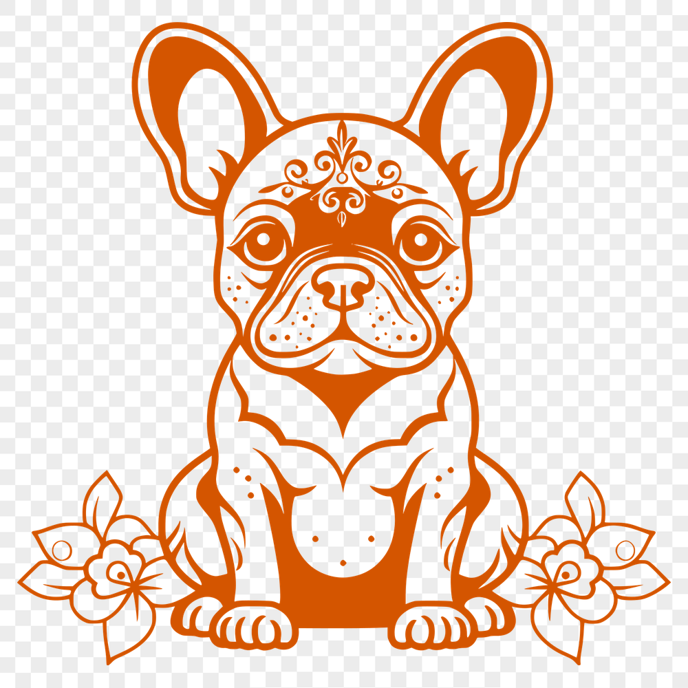 Ornate French Bulldog - For Sublimation Project