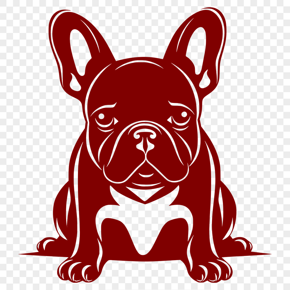 Sitting French Bulldog Vector Craft File