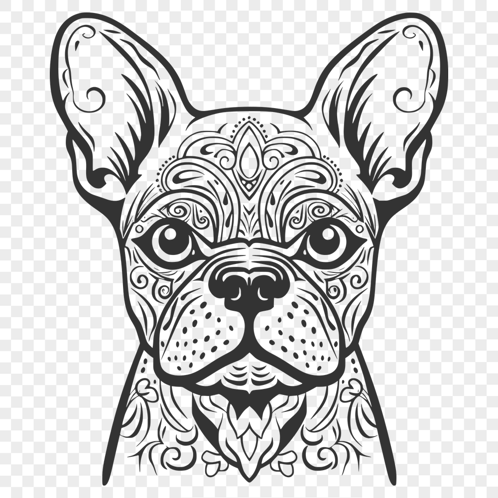 Free French Bulldog DXF