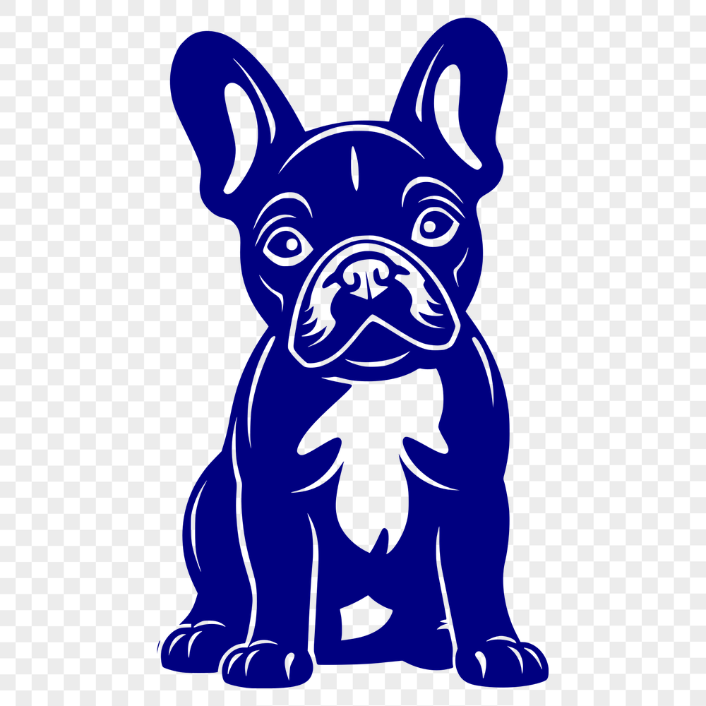 Free Creative French Bulldog Vector Craft File