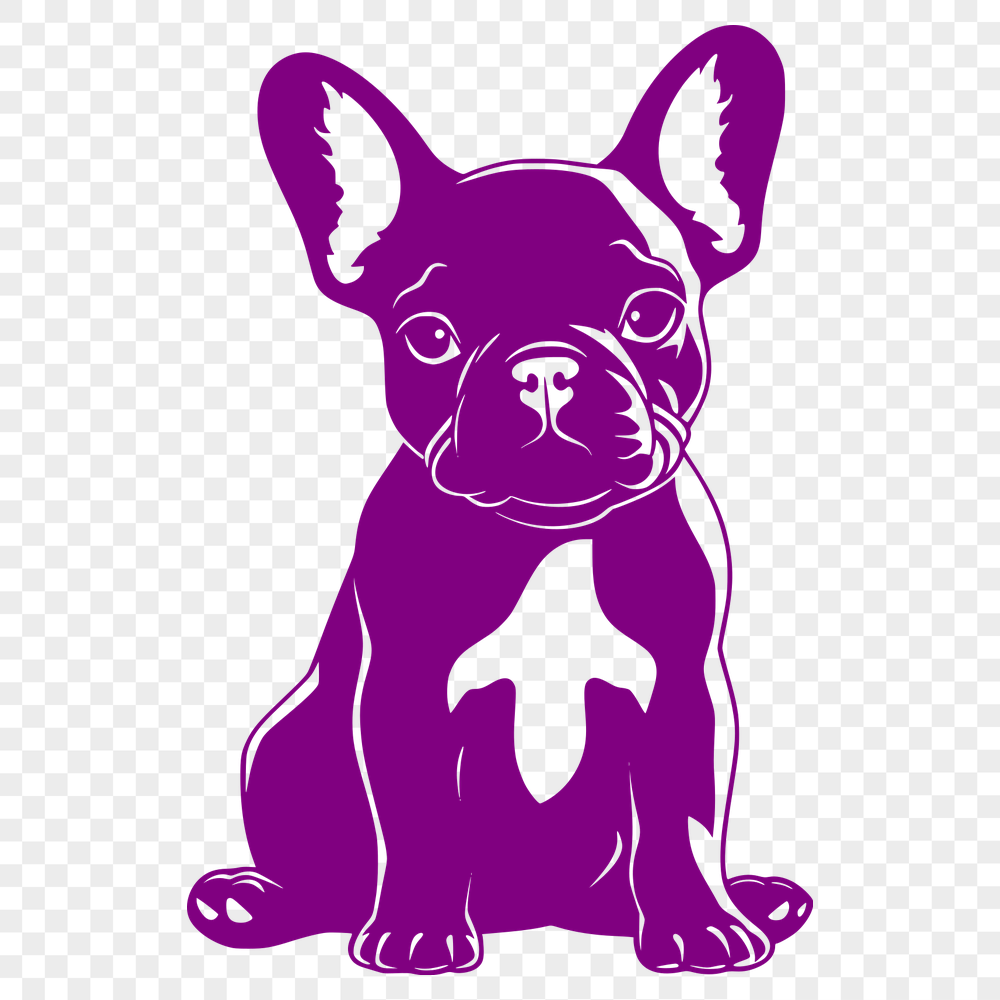 Creative French Bulldog Vector Illustration