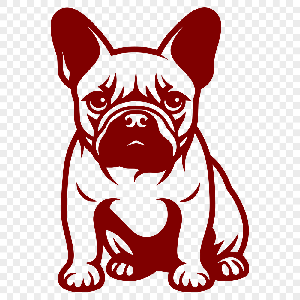 Stunning Sitting French Bulldog SVG