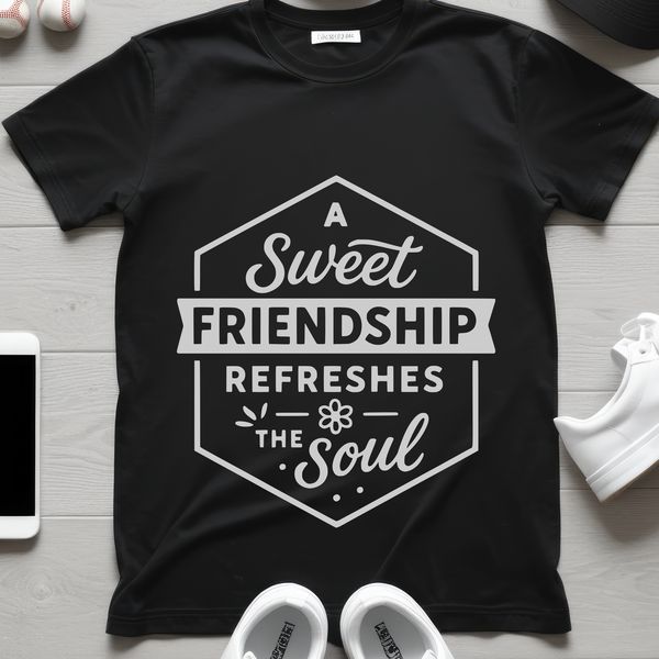 Inspirational quote about friendship in vector format for personal or commercial use.