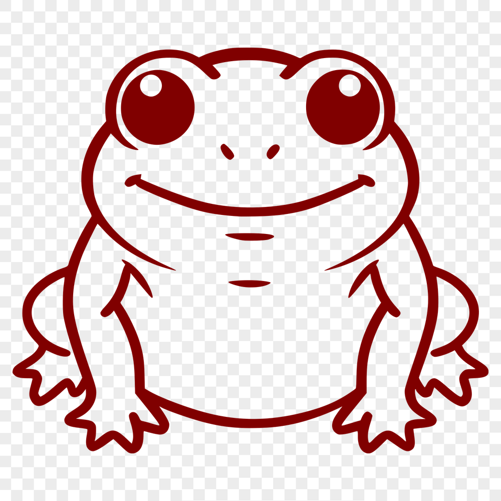 Free Unique Frog Simple Line Drawing