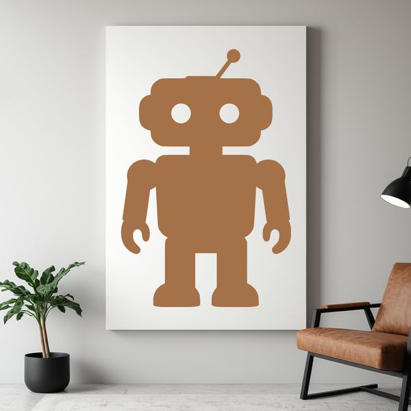 A futuristic robot designed for commercial and personal use, ideal for cutting machines like Cricut.