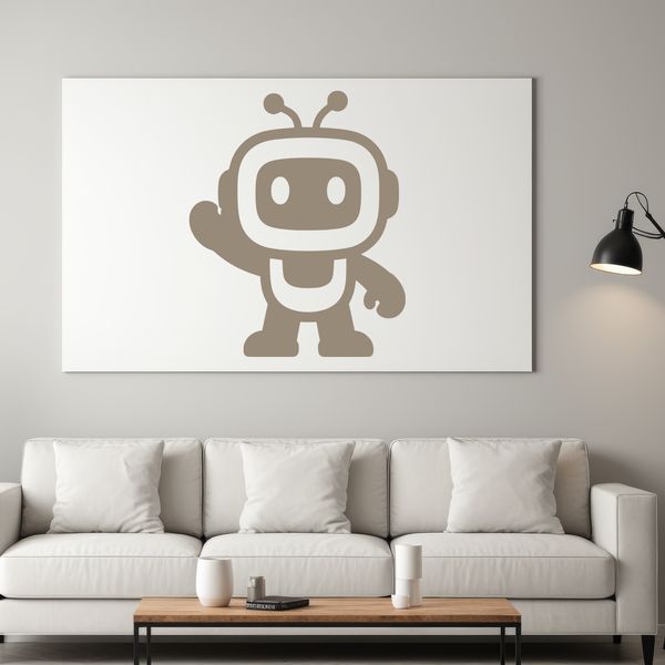 A futuristic robotic figure with metallic surfaces and electronic components.