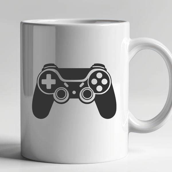 Vector Game Controller Illustration A digital game controller with buttons and joysticks, designed as vector art for video games.