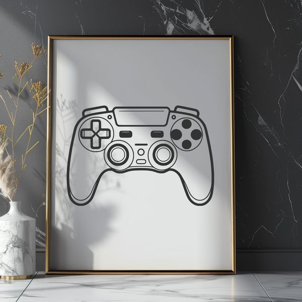 Electronic Gaming Controller An electronic gaming device featuring a layout of directional keys and action buttons.
