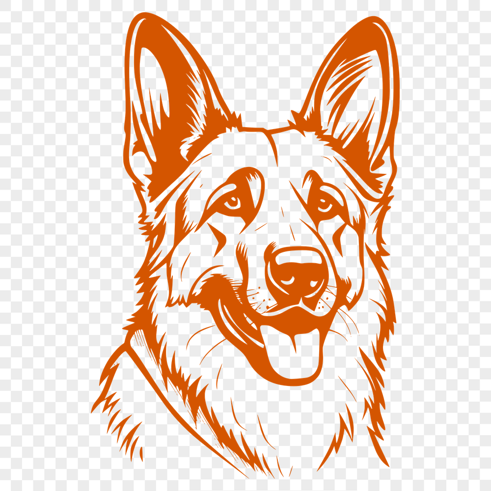 Free Creative German Shepherd Vector Art