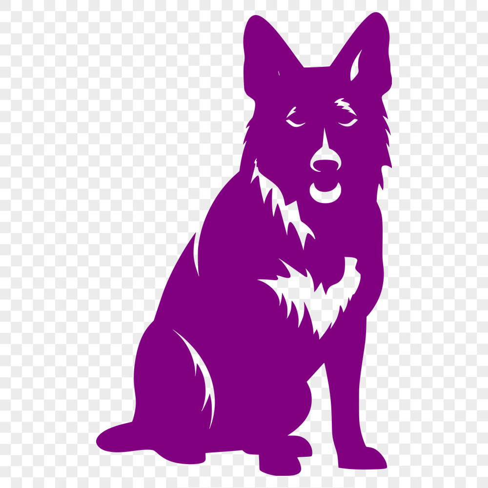 Sitting German Shepherd Design