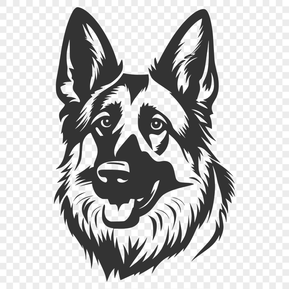 Free Unique German Shepherd Stencil