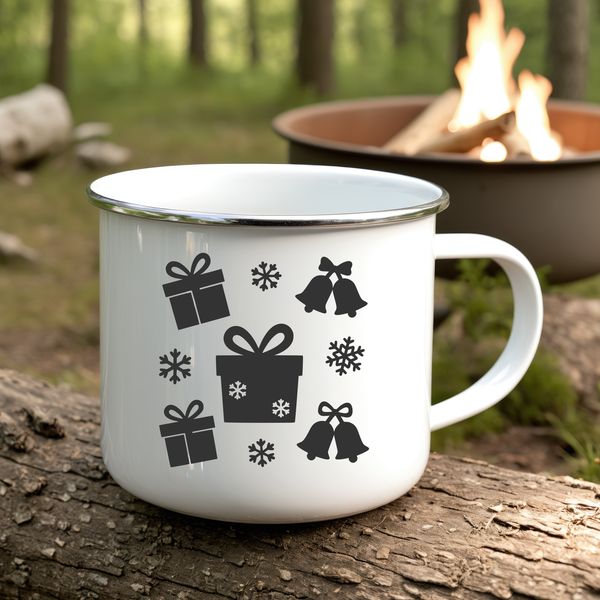 A colorful vector illustration of a wrapped gift box with a bow on top.