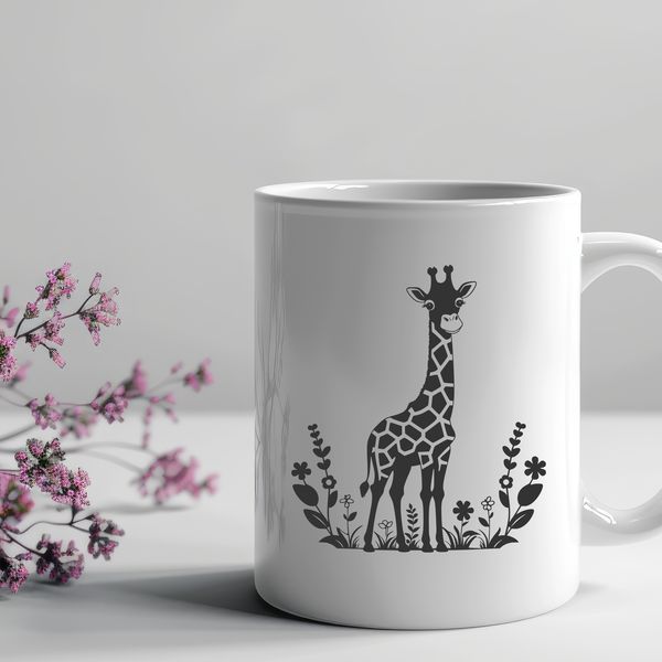 A tall mammal with long neck and legs in a natural habitat.