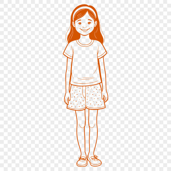 Beautiful Girl Illustration in Scalable Vector Format A young girl illustration created as a scalable vector graphic.