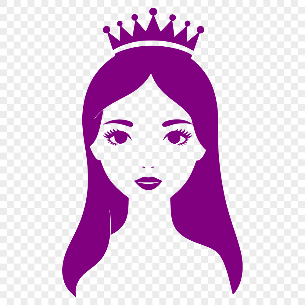Female character clip art vector design featuring a princess in a fantasy setting.