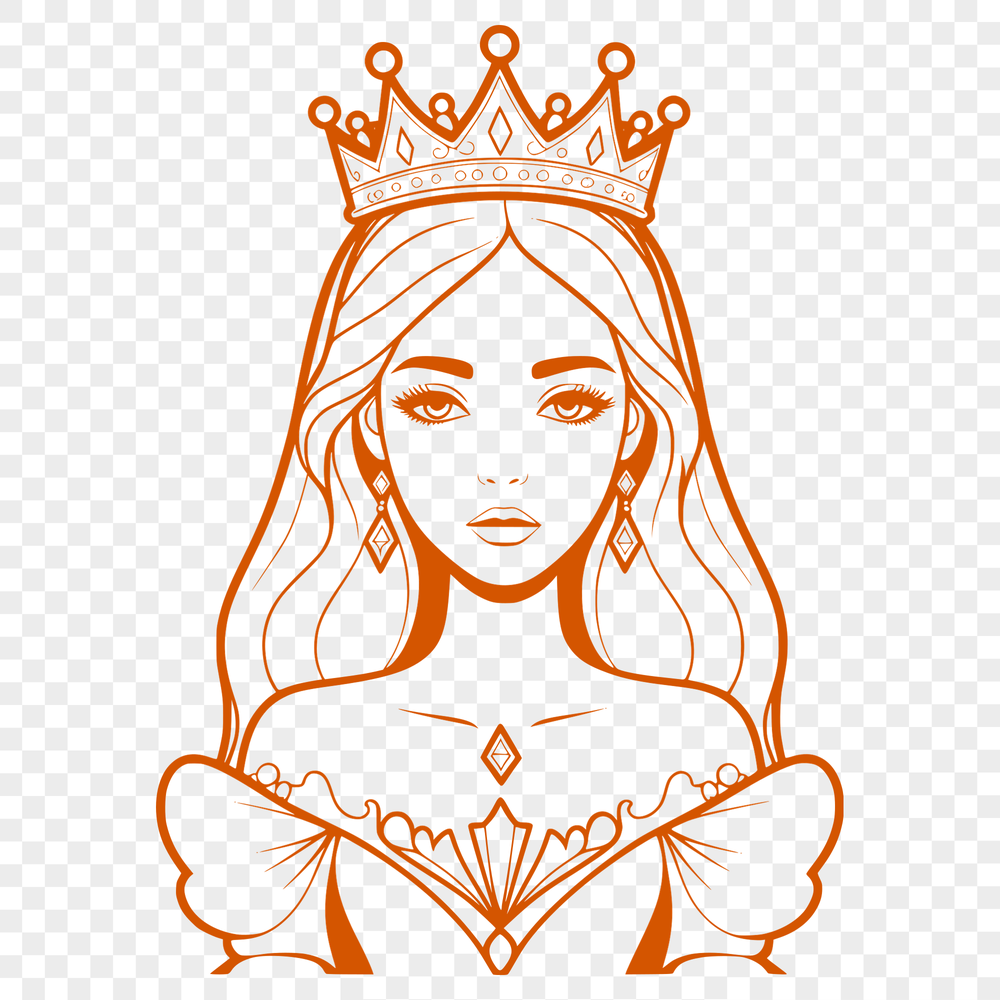 Young Princess in a Whimsical Setting A digital illustration of a young female princess in a traditional fairy tale setting.