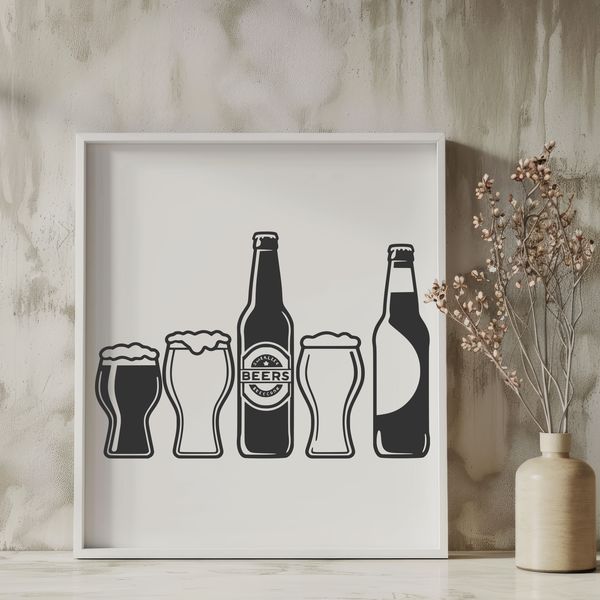 Beer Illustration in Glass A digital illustration of a beer in a glass.