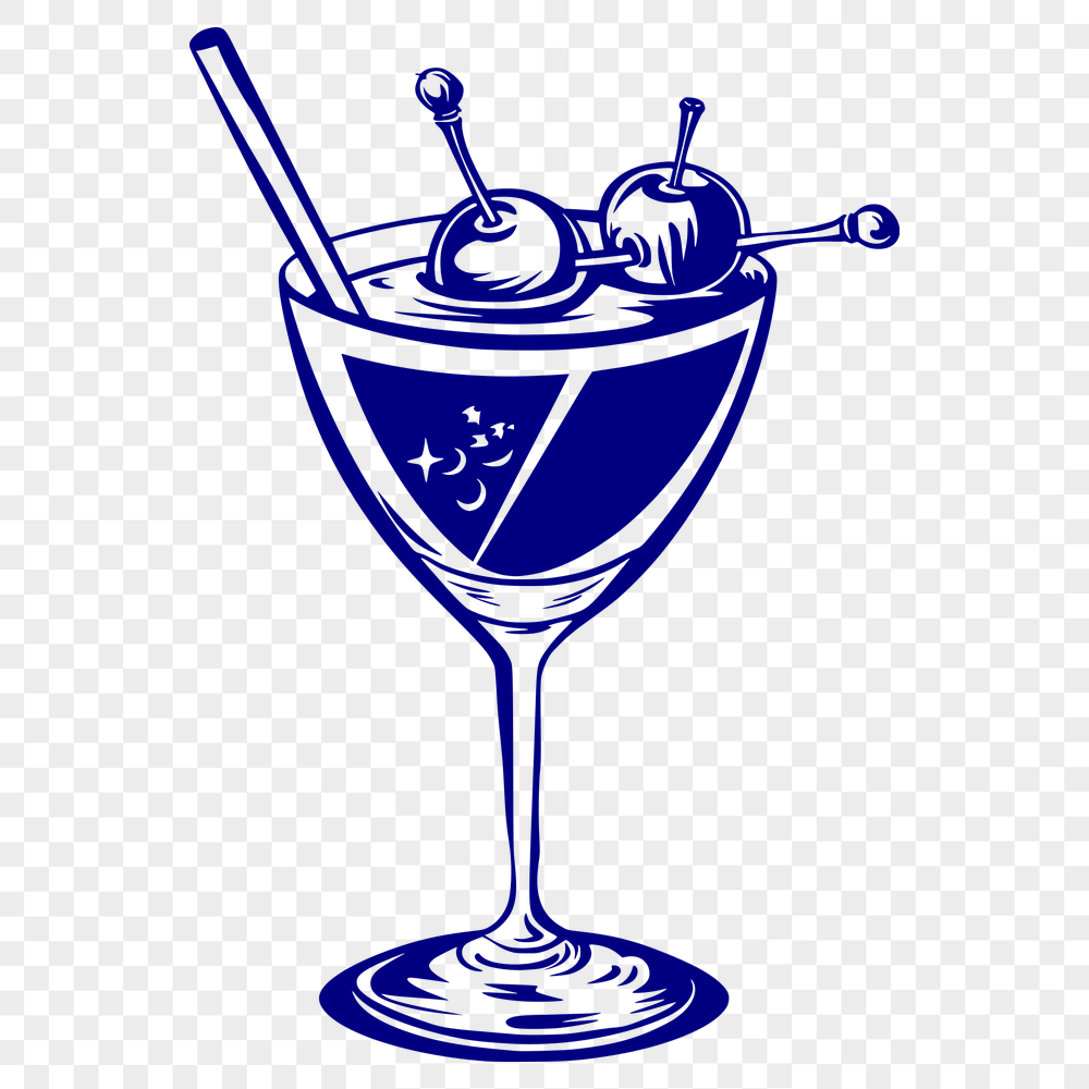 Artistic Cocktail In SVG & DXF