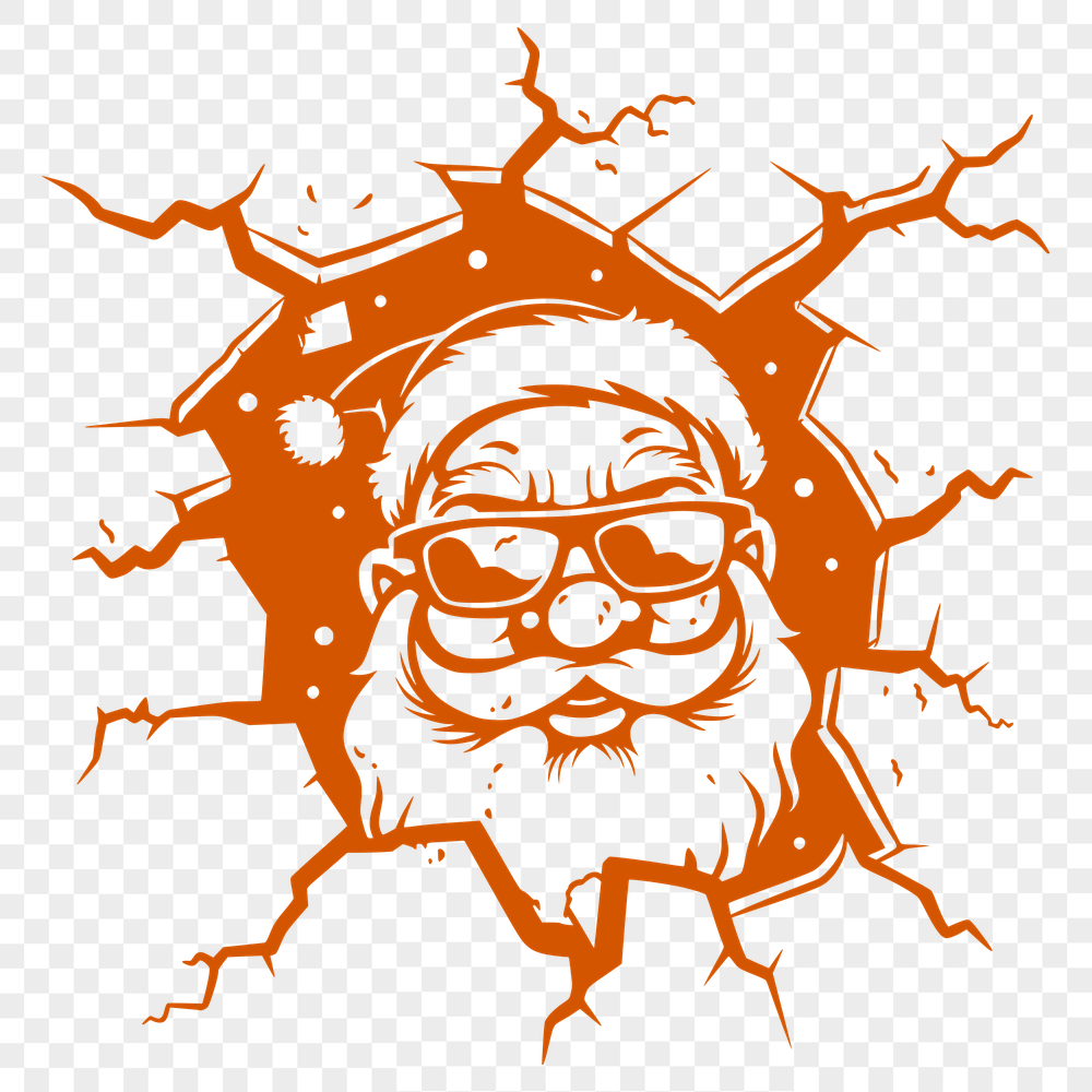 Artistic Santa SVG, PNG, PDF And DXF Files