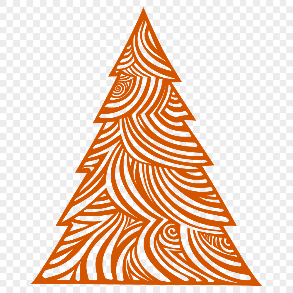 Stunning Christmas Tree In PDF & PNG