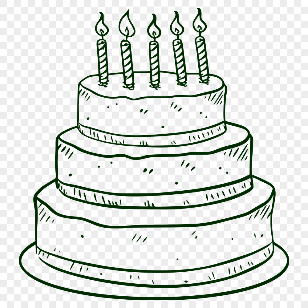 Stunning Birthday Cake Vector Image - Free SVG