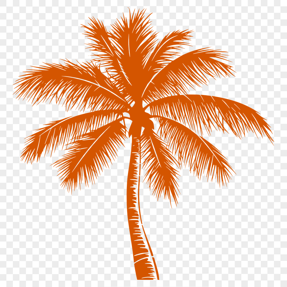 Palm Tree Printable Artwork In SVG, PNG, PDF And DXF Formats