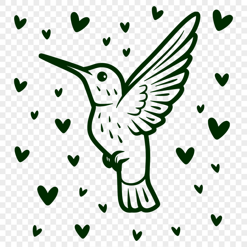 Flying Hummingbird Clipart