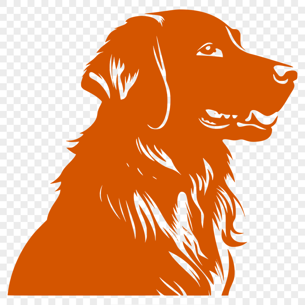 Artistic Golden Retriever Vector Illustration