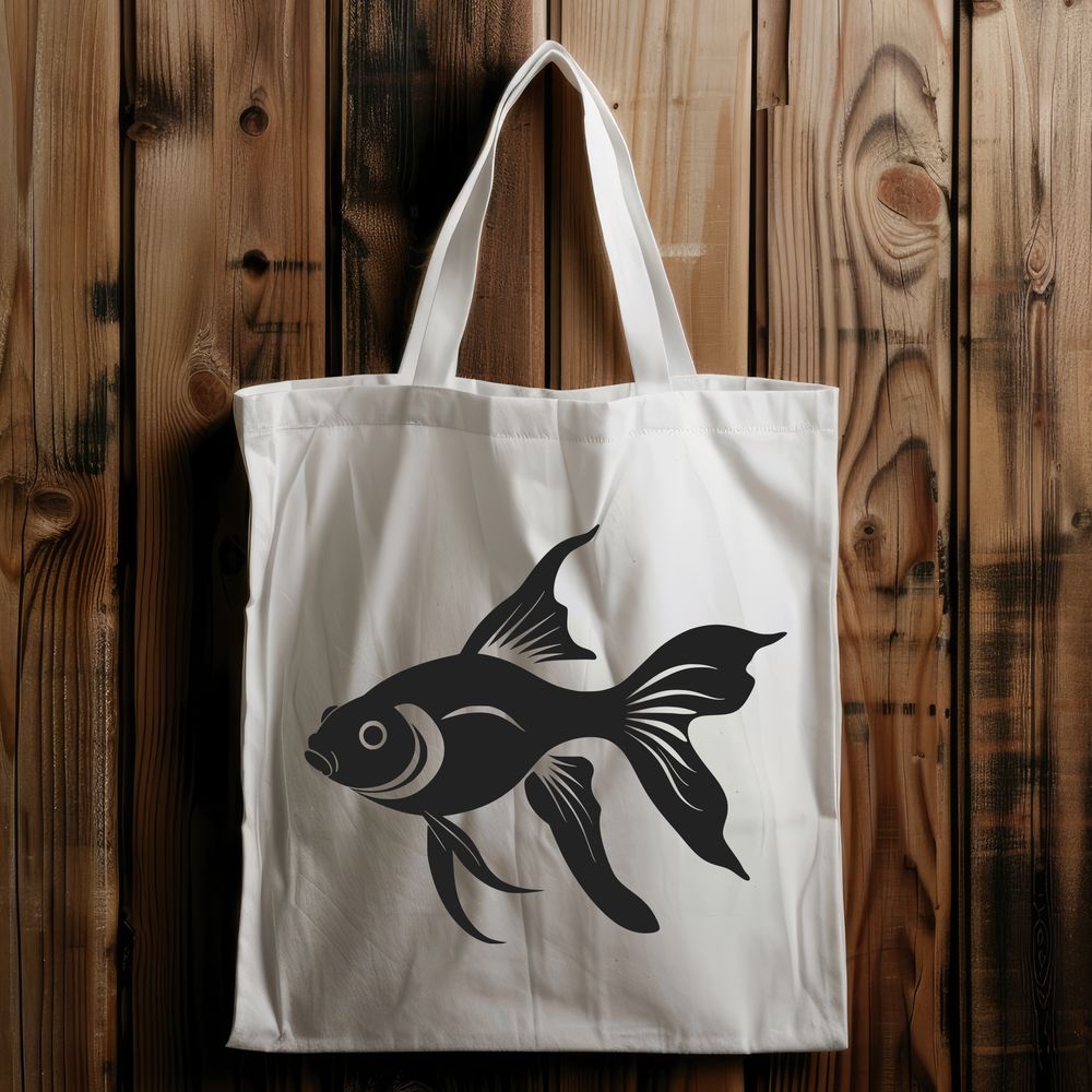 Water You Waiting For? Cute Goldfish Illustration A simple illustration of a goldfish swimming in water, suitable for vector graphics and cutting machine designs.