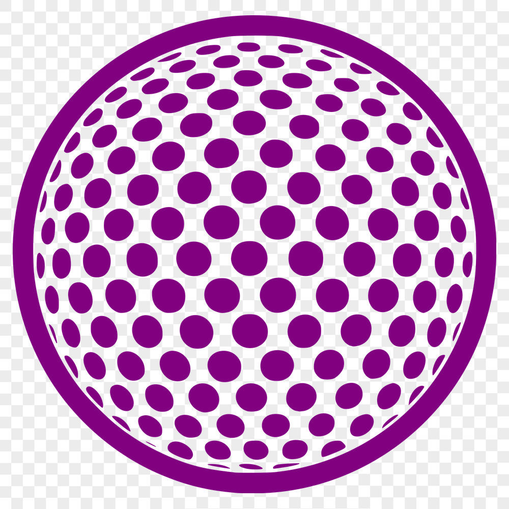 Unique Golf Ball Vector Drawing