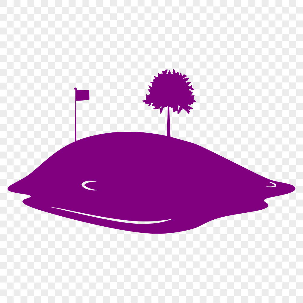 Unique Golf Course Digital Artwork