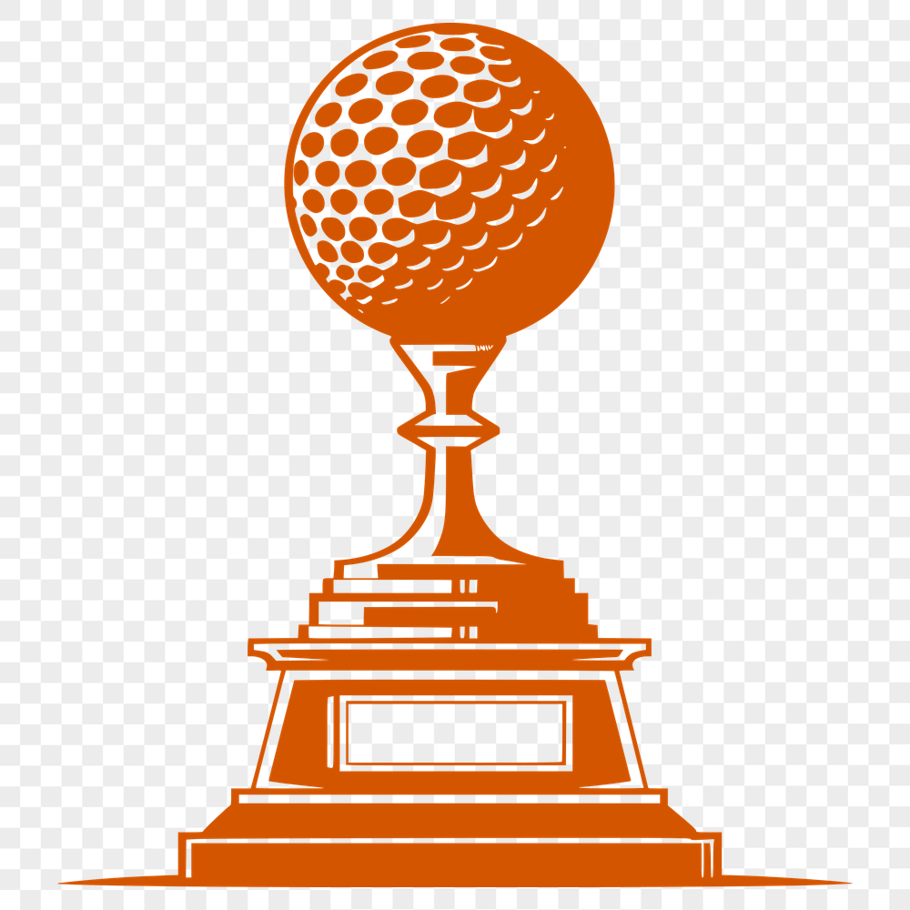 Stunning Golf Trophy Clipart