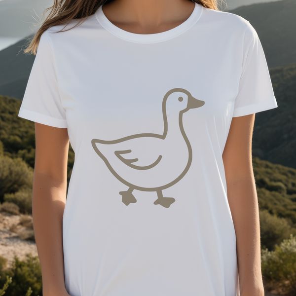 An SVG drawing of a goose, suitable for cutting or laser engraving with a machine like Cricut or laser cutter.