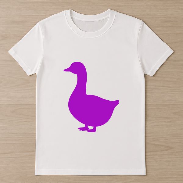 An SVG file containing a stylized outline design of a goose, ideal for cutting machines and laser engraving tools.